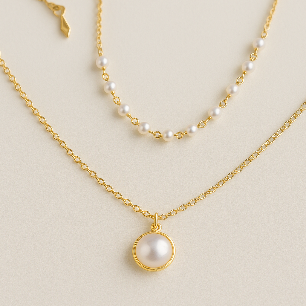 Colar Pérolas 2 Camadas